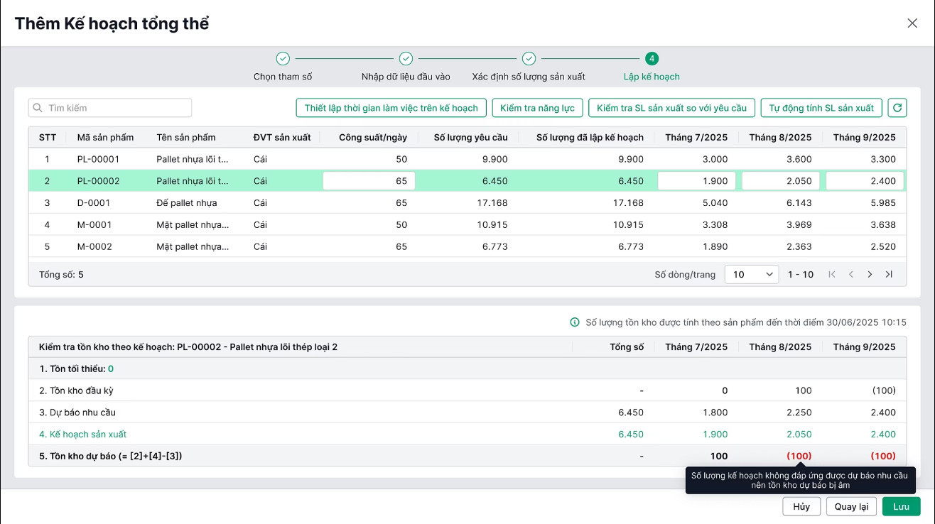 MISA AMIS Sản xuất Giao diện 3