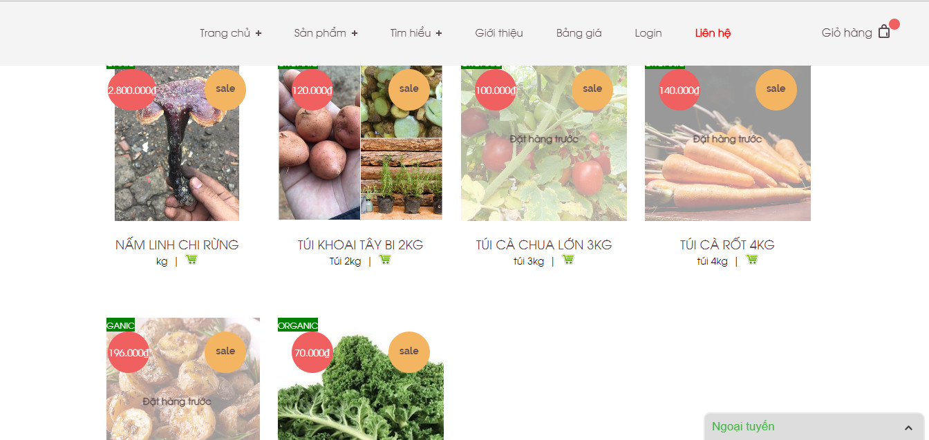 Giao diện website dễ sử dụng của vuonrau.com