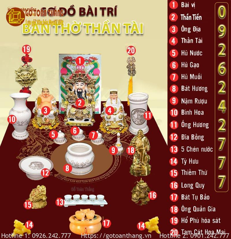 Cách sắp xếp bàn thờ Thần Tài Thổ Địa đúng phong thủy để thu hút tài lộc