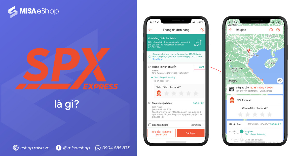 Minh họa dịch vụ SPX Express của Shopee