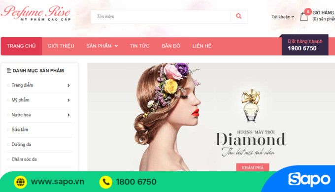 Thiết kế website bán mỹ phẩm chuẩn SEO giúp tăng trăm đơn mỗi ngày