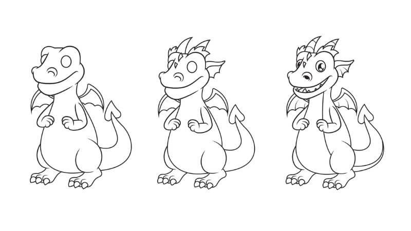 Hoàn thiện cơ thể, đuôi và đôi cánh dơi của rồng châu Âu