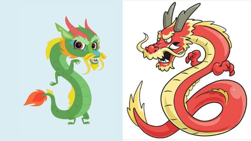 Rồng chibi màu hồng dễ thương với đôi cánh nhỏ