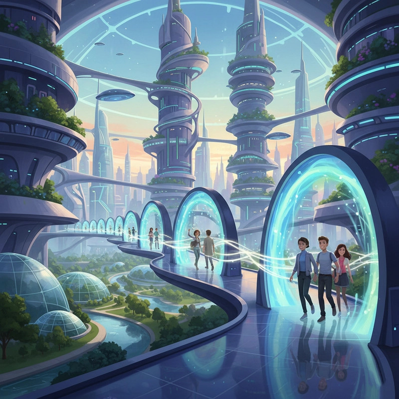 Thành phố tương lai được vẽ dựa trên trí tưởng tượng phong phú, mang đến những ý tưởng độc đáo