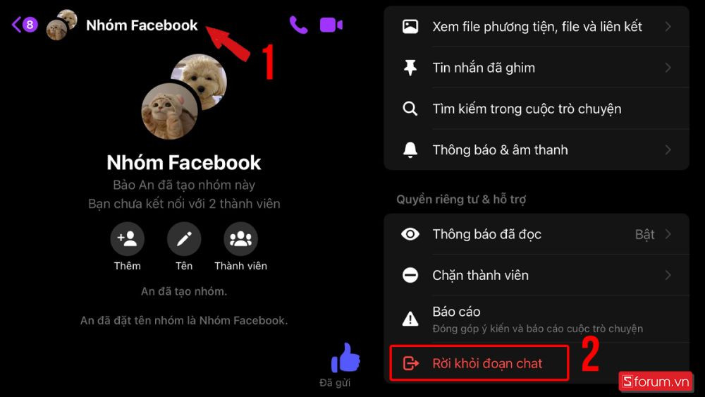 cach giai tan nhom messenger 8