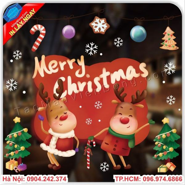 Tổng hợp các mẫu decal và hình dán trang trí Giáng sinh