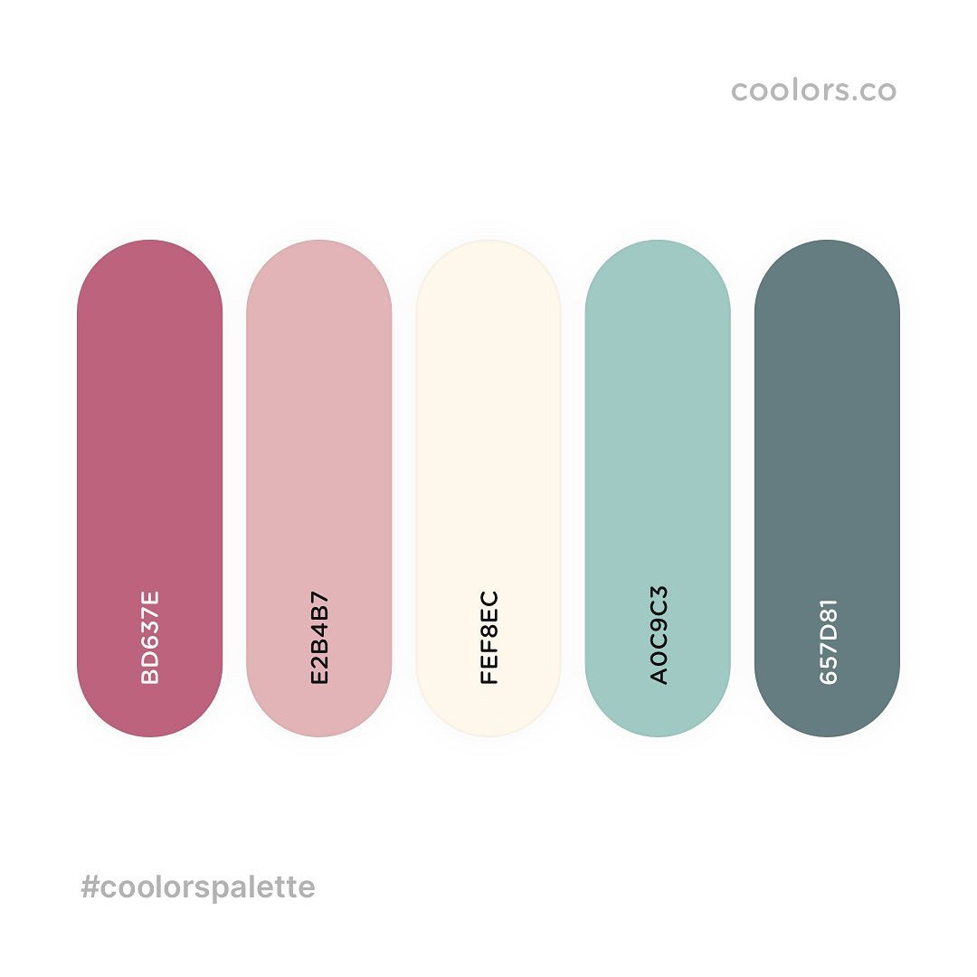 Hình ảnh minh họa hoa lá với các gam màu hồng, tím và xanh lá cây mềm mại