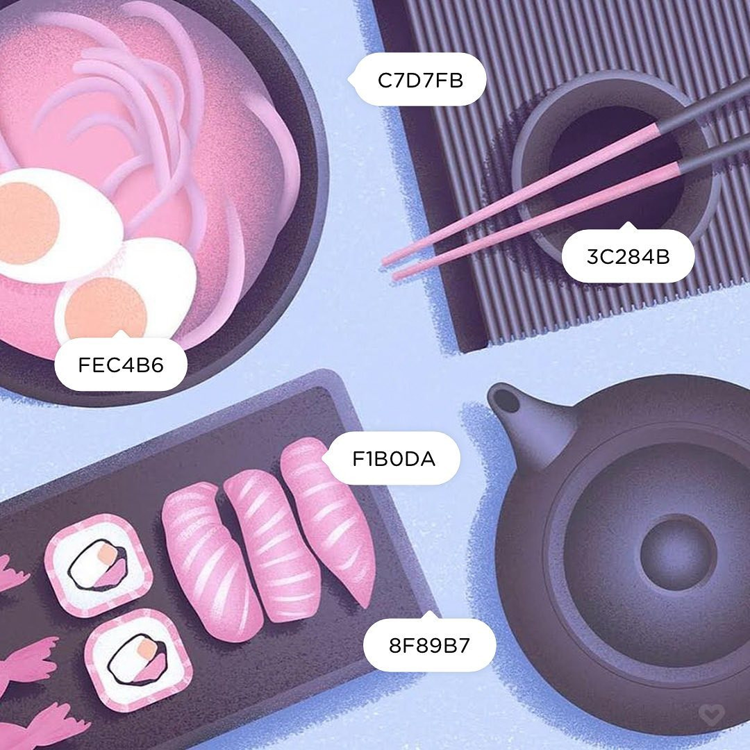 Bảng phối màu chứa các sắc thái đỏ rượu, xanh ngọc bích và vàng kim