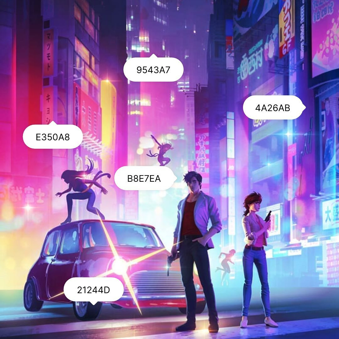 Bảng phối màu gồm các màu xanh xám, xanh navy và vàng nhạt