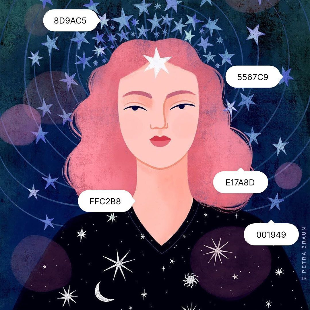 Bảng phối màu chứa các sắc thái nâu đỏ, cam đất và vàng nghệ