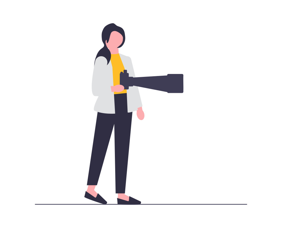 Một người quay phim đang quay hình ảnh cho một buổi livestream chuyên nghiệp