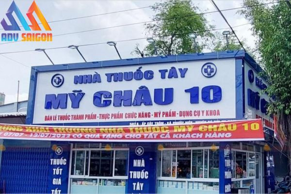 Mẫu bảng hiệu nhà thuốc tây chữ nổi Mica đẹp