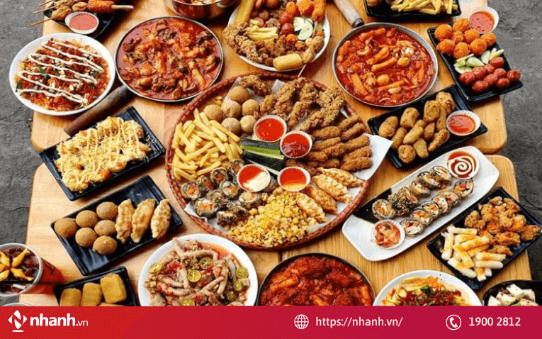 Hình ảnh minh họa các món đồ ăn vặt hấp dẫn đang được ưa chuộng trên thị trường