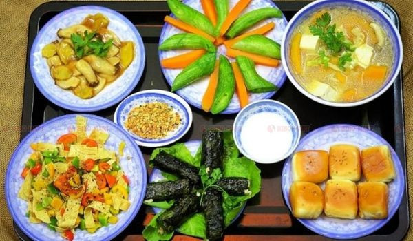 Mâm cúng ông Táo chay đơn giản