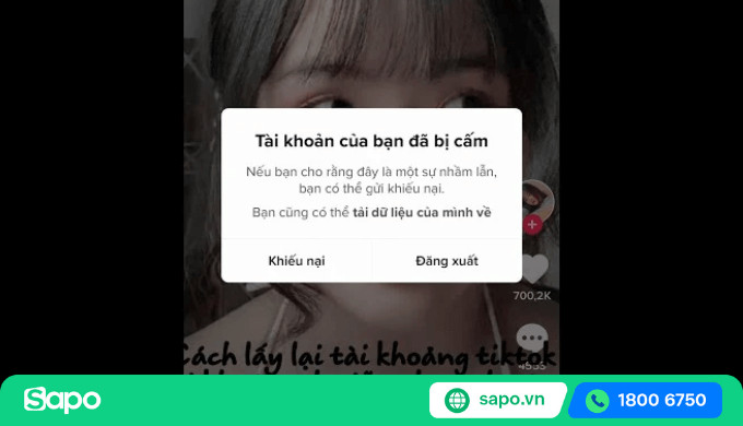 Nội dung video trên TikTok bị dính bản quyền thương hiệu hoặc sao chép