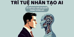 Hình ảnh tượng trưng cho Trí tuệ nhân tạo (AI) đang tương tác với con người, gợi lên câu hỏi về sự thay thế lao động