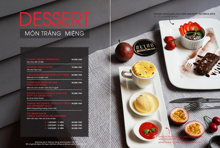 Thiết kế A la carte menu hấp dẫn giúp tăng doanh thu nhà hàng