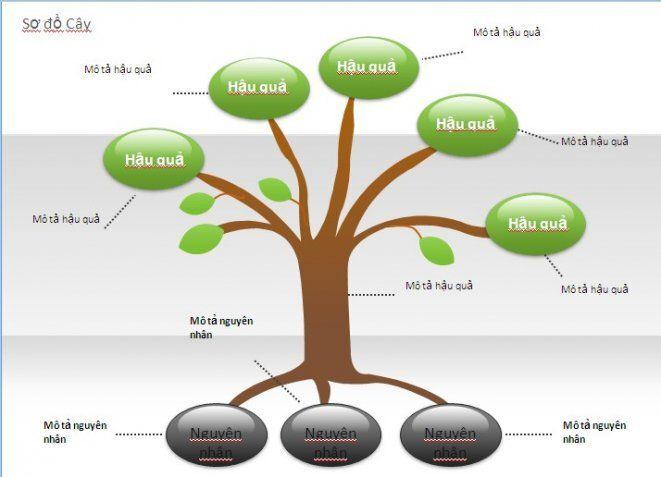 Ví dụ một sơ đồ tư duy hình cây được làm trực tuyến