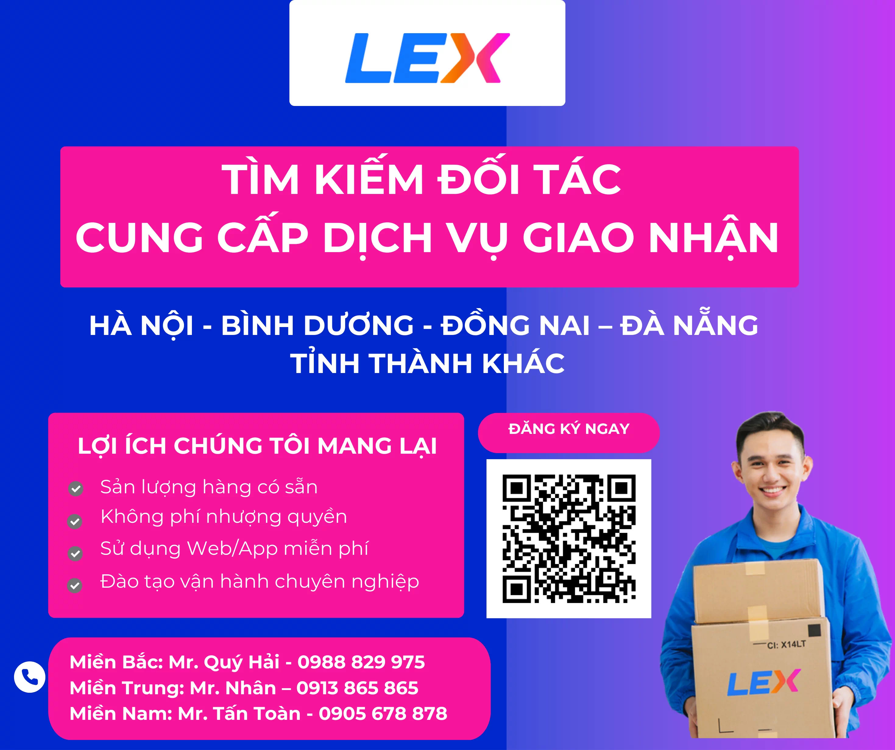 Hình ảnh mã QR và biểu tượng hợp tác giữa các đối tác trong ngành logistics